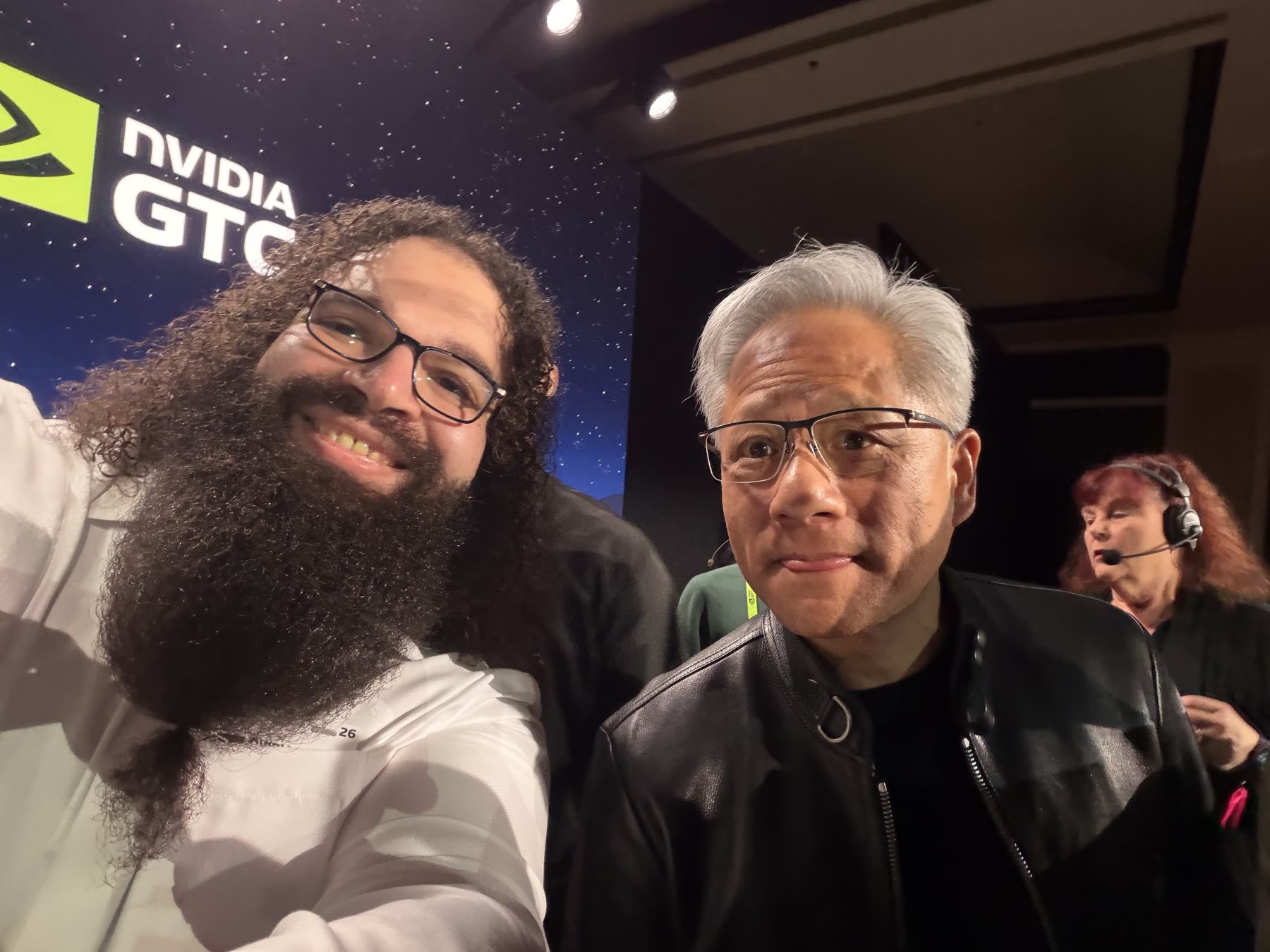 Ahmad M. Osman with NVIDIA CEO Jensen Huang at NVIDIA GTC